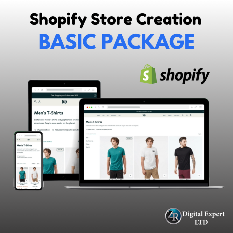 1- Basic Shopify Basic Shopify Store Creation Package ...